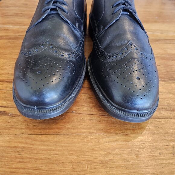 ECCO Lisbon Brogue Tie Wingtip Men’s Dress Shoe Black Size US 11 EU 45 - Picture 4 of 8